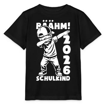 Bäääm! School Child 2026 - School Enrollment - Stanley/Stella MINI CREATOR Kids’ T-Shirt - black - Front - Mikhail (115cm)