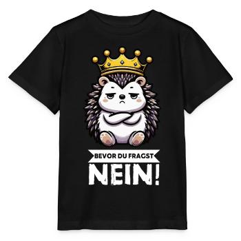 Before You Ask Hedgehog Hedgehog Lover Hedgehog Stinger - Stanley/Stella MINI CREATOR Kids’ T-Shirt - black - Front - Mikhail (115cm)