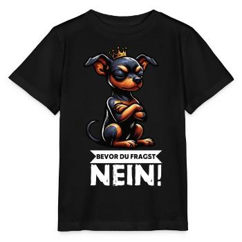 Avant de demander à Miniature Pinscher Pinscher Pinscher Fan - T-shirt bio MINI CREATOR Stanley/Stella Enfant - noir - Devant - Mikhail (115cm)