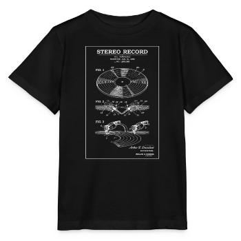 Vintage-Vinyl-Stereo-Diagramm - Stanley/Stella Kinder T-Shirt MINI CREATOR  - Schwarz - Vorne - Mikhail (115cm)