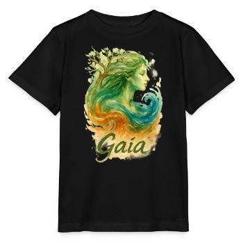 Gaïa - Mère Nature - Arbre de Vie - T-shirt bio MINI CREATOR Stanley/Stella Enfant - noir - Devant - Mikhail (115cm)
