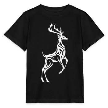 Wild Deer Silhouette - Stanley/Stella MINI CREATOR Kids’ T-Shirt - black - Front - Mikhail (115cm)