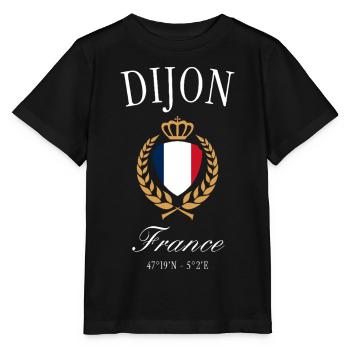 Dijon Frankreich Wappen Krone – Reise Souvenir - Stanley/Stella Kinder T-Shirt MINI CREATOR  - Schwarz - Vorne - Mikhail (115cm)
