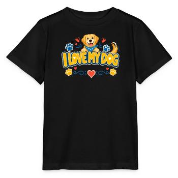 Ich liebe meinen Hund Logo - Stanley/Stella Kinder T-Shirt MINI CREATOR  - Schwarz - Vorne - Mikhail (115cm)