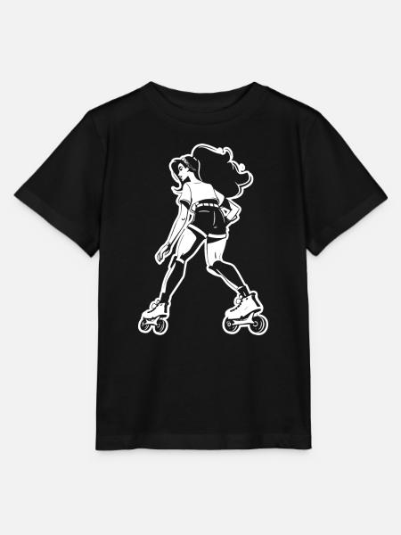 Rollschuhfahrerin - Stanley/Stella Kinder T-Shirt MINI CREATOR  - Schwarz