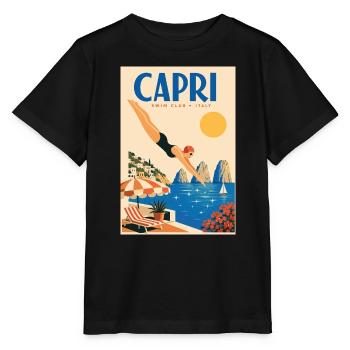 Capri in Italien entdecken – Mittelmeerinsel - Stanley/Stella Kinder T-Shirt MINI CREATOR  - Schwarz - Vorne - Mikhail (115cm)