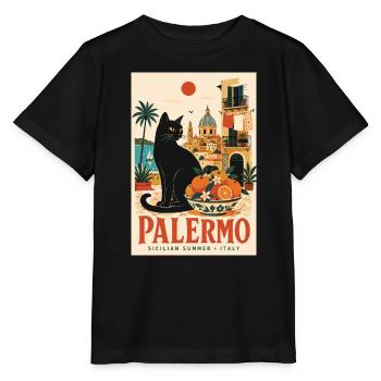 Entdecken Sie Palermo in Italien – Sizilianischer Sommercharme - Stanley/Stella Kinder T-Shirt MINI CREATOR  - Schwarz - Vorne - Mikhail (115cm)