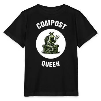 Compost Queen Regenwurm-Garten - Stanley/Stella Kinder T-Shirt MINI CREATOR  - Schwarz - Vorne - Mikhail (115cm)