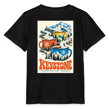 Entdecken Sie Keystone Colorado Retro Mountain Escape - Stanley/Stella Kinder T-Shirt MINI CREATOR  - Schwarz - Vorne - Mikhail (115cm)