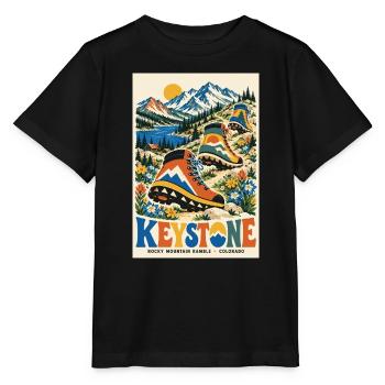 Erleben Sie Keystone Colorado Retro Mountain Escape - Stanley/Stella Kinder T-Shirt MINI CREATOR  - Schwarz - Vorne - Mikhail (115cm)