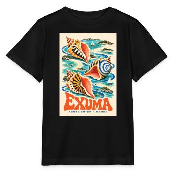 Erleben Sie Exuma auf den Bahamas – Retro-Insel-Tagträume - Stanley/Stella Kinder T-Shirt MINI CREATOR  - Schwarz - Vorne - Mikhail (115cm)