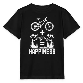 Mountainbike Happiness - Stanley/Stella Kinder T-Shirt MINI CREATOR  - Schwarz - Vorne - Mikhail (115cm)