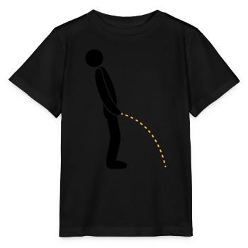 logo toilette pee piss debout - T-shirt bio MINI CREATOR Stanley/Stella Enfant - noir - Devant - Mikhail (115cm)
