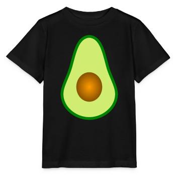 Avocado mit Kern Design zum personalisieren - Stanley/Stella Kinder T-Shirt MINI CREATOR  - Schwarz - Vorne - Mikhail (115cm)