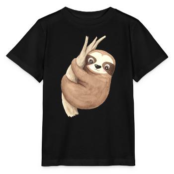 Süßes Faultier Baby Amazonas Regenwald Südamerika - Stanley/Stella Kinder T-Shirt MINI CREATOR  - Schwarz - Vorne - Mikhail (115cm)