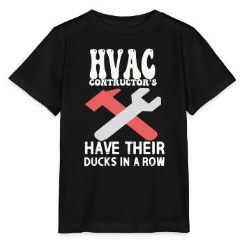 HVAC Contractors haben ihre Kanäle in einer Reihe - Stanley/Stella Kinder T-Shirt MINI CREATOR  - Schwarz - Vorne - Mikhail (115cm)