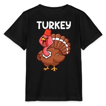 Turkey Turkey Turkey Saying Gift - Stanley/Stella MINI CREATOR Kids’ T-Shirt - black - Front - Mikhail (115cm)