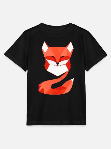 Polygon-Fuchs Geometrisch - Stanley/Stella Kinder T-Shirt MINI CREATOR - Schwarz