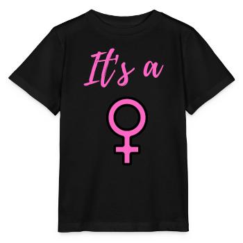 Baby Announcement Pregnancy - Girl - Surprise - Stanley/Stella MINI CREATOR Kids’ T-Shirt - black - Front - Mikhail (115cm)