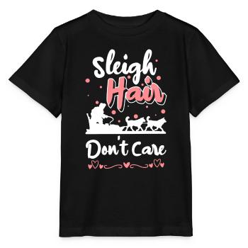 Tobogganing Christmas Winter Sports Wooden Sledge - Stanley/Stella MINI CREATOR Kids’ T-Shirt - black - Front - Mikhail (115cm)