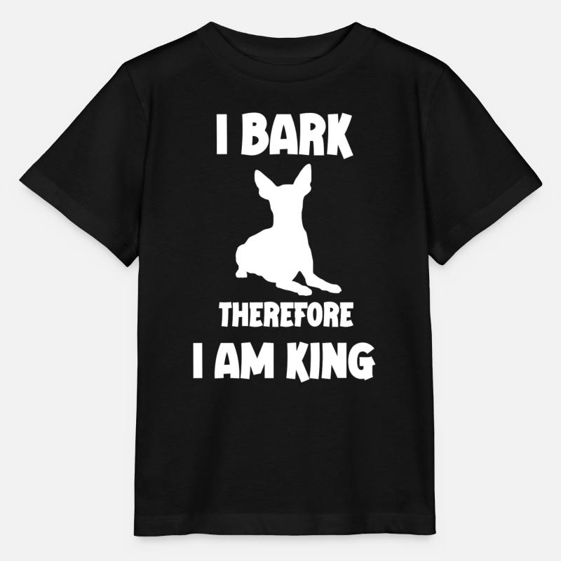 I bark therefore i am King chihuahua white - Stanley/Stella Kinder T-Shirt MINI CREATOR - Schwarz