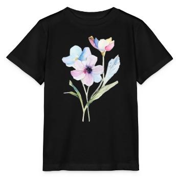 Fleur minuscule - T-shirt bio MINI CREATOR Stanley/Stella Enfant - noir - Devant - Mikhail (115cm)