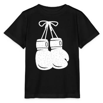 Boxhandschuhe weiß - Stanley/Stella Kinder T-Shirt MINI CREATOR  - Schwarz - Vorne - Mikhail (115cm)