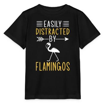 Leicht abgelenkt von Flamingos - Stanley/Stella Kinder T-Shirt MINI CREATOR  - Schwarz - Vorne - Mikhail (115cm)