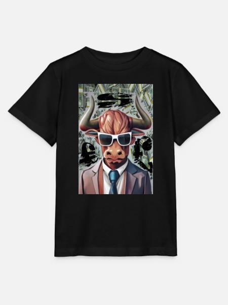 Bull Buisness - Stanley/Stella Kinder T-Shirt MINI CREATOR  - Schwarz