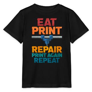 3D Printing - Stanley/Stella MINI CREATOR Kids’ T-Shirt - black - Front - Mikhail (115cm)