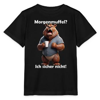 Morning grouch - Stanley/Stella MINI CREATOR Kids’ T-Shirt - black - Front - Mikhail (115cm)