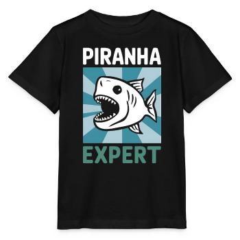 Piranha - Stanley/Stella Kinder T-Shirt MINI CREATOR  - Schwarz - Vorne - Mikhail (115cm)
