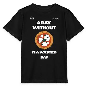 Ein Tag ohne Pizza ist ein verlorener Tag - Stanley/Stella Kinder T-Shirt MINI CREATOR  - Schwarz - Vorne - Mikhail (115cm)