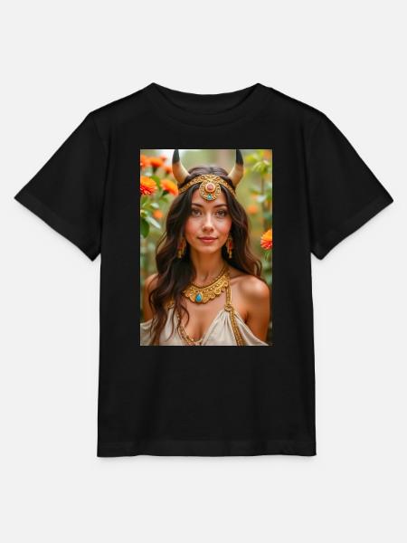 Hathor, goldener Kopfschmuck mit Sonnenscheibe - Stanley/Stella Kinder T-Shirt MINI CREATOR - Schwarz