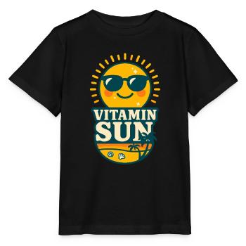 Vitamin Sun - Beach - Vitamin Sun 3D Kawaii - Stanley/Stella MINI CREATOR Kids’ T-Shirt - black - Front - Mikhail (115cm)