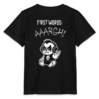 First Words of Doom - Stanley/Stella Kinder T-Shirt MINI CREATOR  - Schwarz - Vorne - Mikhail (115cm)