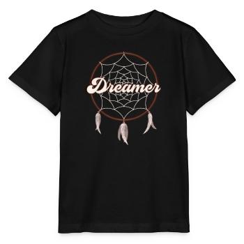 Rêveur - Rêveur, Attrapeur de rêves - T-shirt bio MINI CREATOR Stanley/Stella Enfant - noir - Devant - Mikhail (115cm)