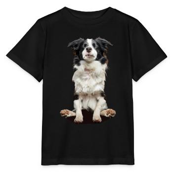 Border Collie - Stanley/Stella MINI CREATOR Kids’ T-Shirt - black - Front - Mikhail (115cm)