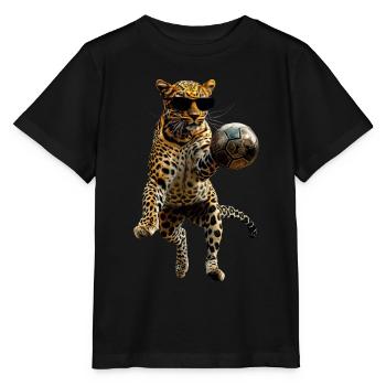 Léopard - T-shirt bio MINI CREATOR Stanley/Stella Enfant - noir - Devant - Mikhail (115cm)