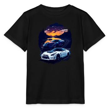 Klassischer Sportwagen - Stanley/Stella Kinder T-Shirt MINI CREATOR  - Schwarz - Vorne - Mikhail (115cm)