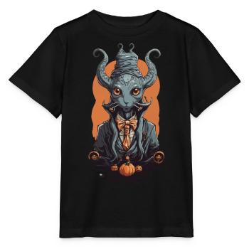 Halloween Magicien Monstre Créature Magique - T-shirt bio MINI CREATOR Stanley/Stella Enfant - noir - Devant - Mikhail (115cm)