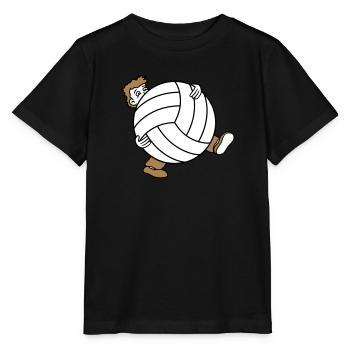 riesig volleyball sport verein kugel ball tragen s - Stanley/Stella Kinder T-Shirt MINI CREATOR  - Schwarz - Vorne - Mikhail (115cm)