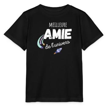 meilleure amie de l'univers cadeau amie - T-shirt bio MINI CREATOR Stanley/Stella Enfant - noir - Devant - Mikhail (115cm)