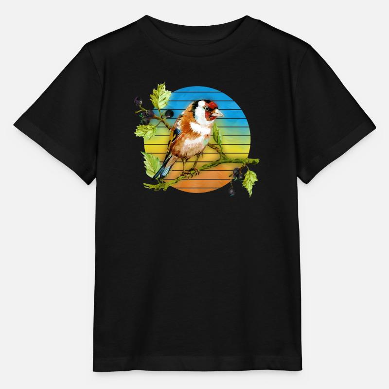 Colorful bird - Stanley/Stella MINI CREATOR Kids’ T-Shirt - black
