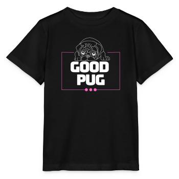 Guter Mops - Der Niedliche Begleiter - Stanley/Stella Kinder T-Shirt MINI CREATOR  - Schwarz - Vorne - Mikhail (115cm)