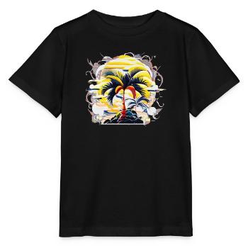 Palm on the Shore (Artwork Collection) - Stanley/Stella MINI CREATOR Kids’ T-Shirt - black - Front - Mikhail (115cm)