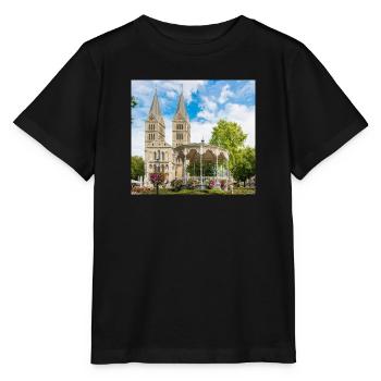 The Munsterkerk (Munsterkerk) in Roermond in the p - Stanley/Stella MINI CREATOR Kids’ T-Shirt - black - Front - Mikhail (115cm)