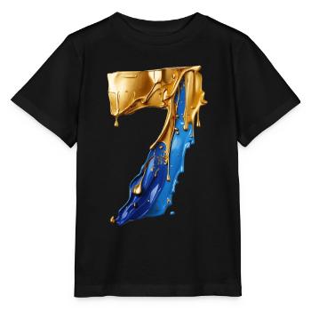 NR. 7 NUMMER 7 COOL 7. GEBURTSTAG - Stanley/Stella Kinder T-Shirt MINI CREATOR  - Schwarz - Vorne - Mikhail (115cm)