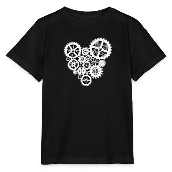 steampunk heart - T-shirt bio MINI CREATOR Stanley/Stella Enfant - noir - Devant - Mikhail (115cm)