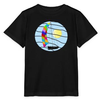On the way to the distance. - Stanley/Stella MINI CREATOR Kids’ T-Shirt - black - Front - Mikhail (115cm)